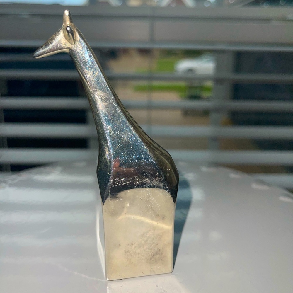 Dansk Ltd Japan Silver Plate Giraffe Paperweight